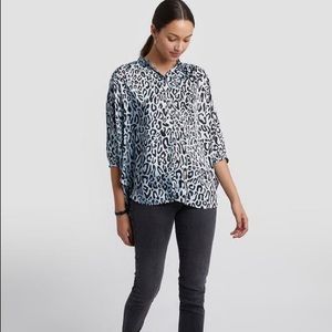Rebecca Minkoff Fleur Animal Print Blouse